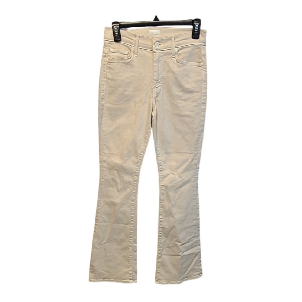 Mother The Weekender Sneak Play Date Jeans Frozen Dew Cream Flare 27 NEW